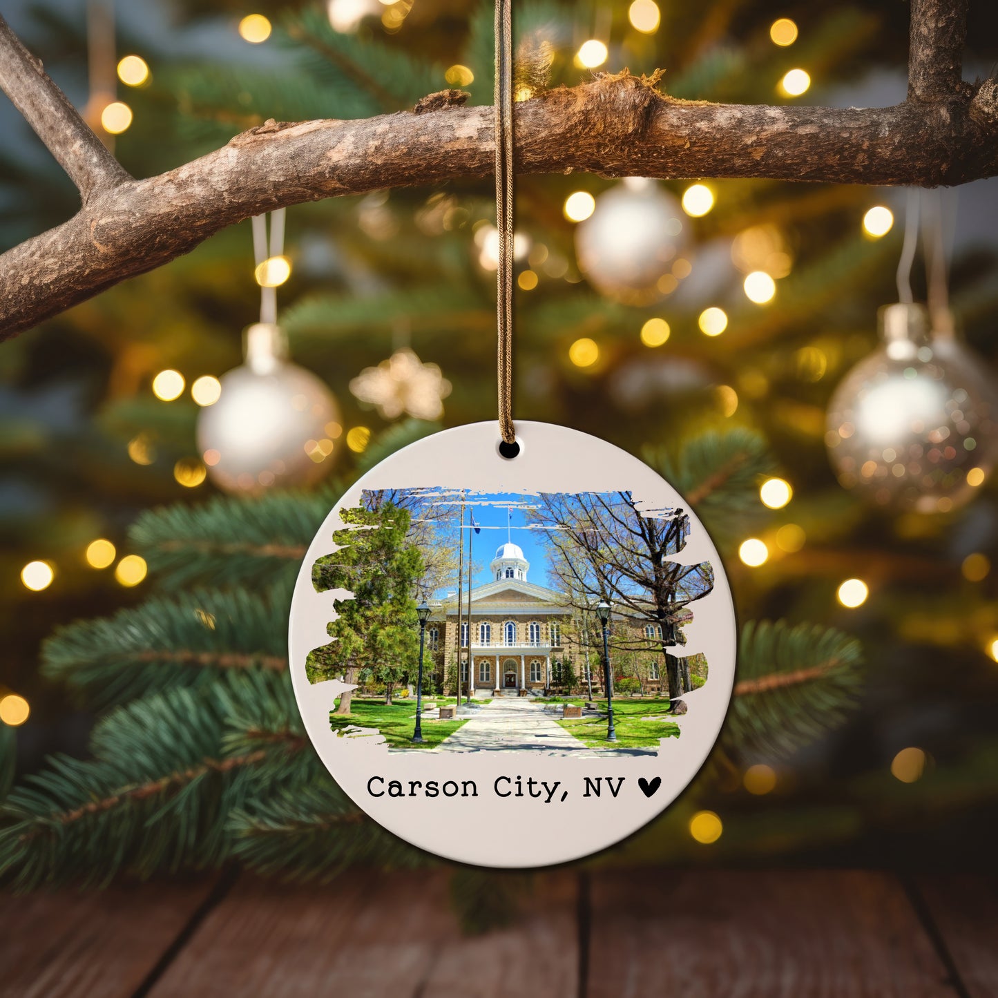 Carson City Nevada Capital Building Photo Ornament