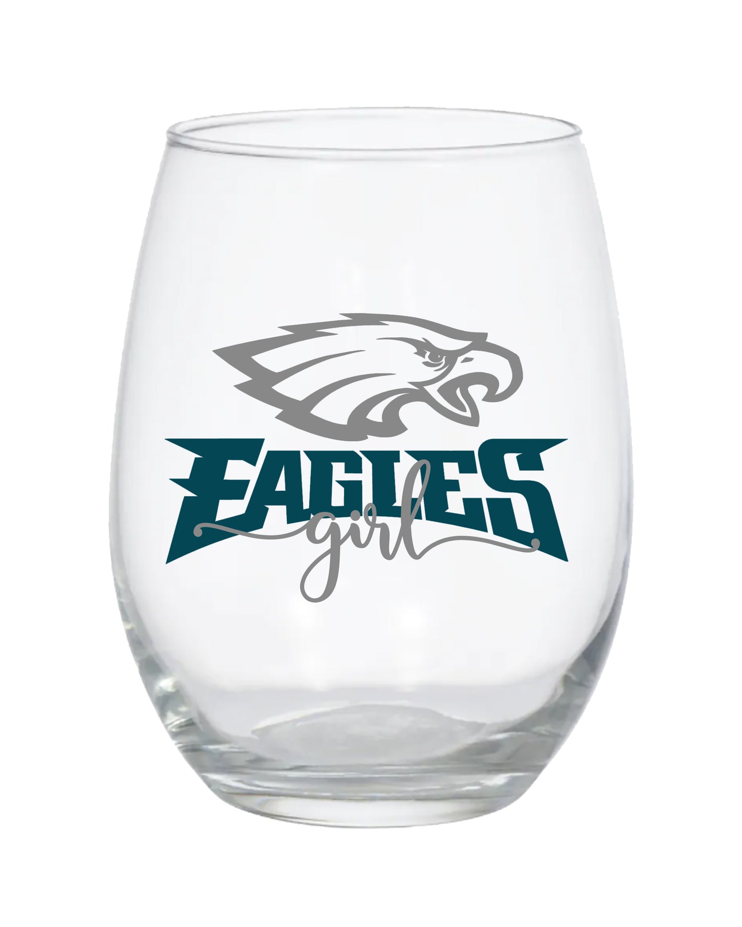 Eagles Girl Stemless Wine Glass