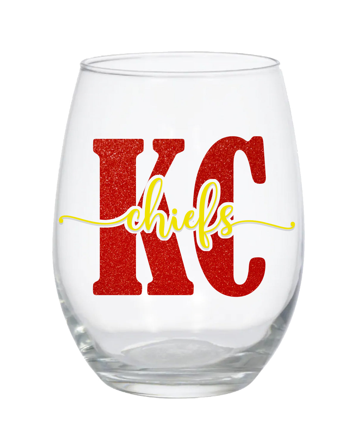 Kansas City Chiefs Stemless Wine Glass