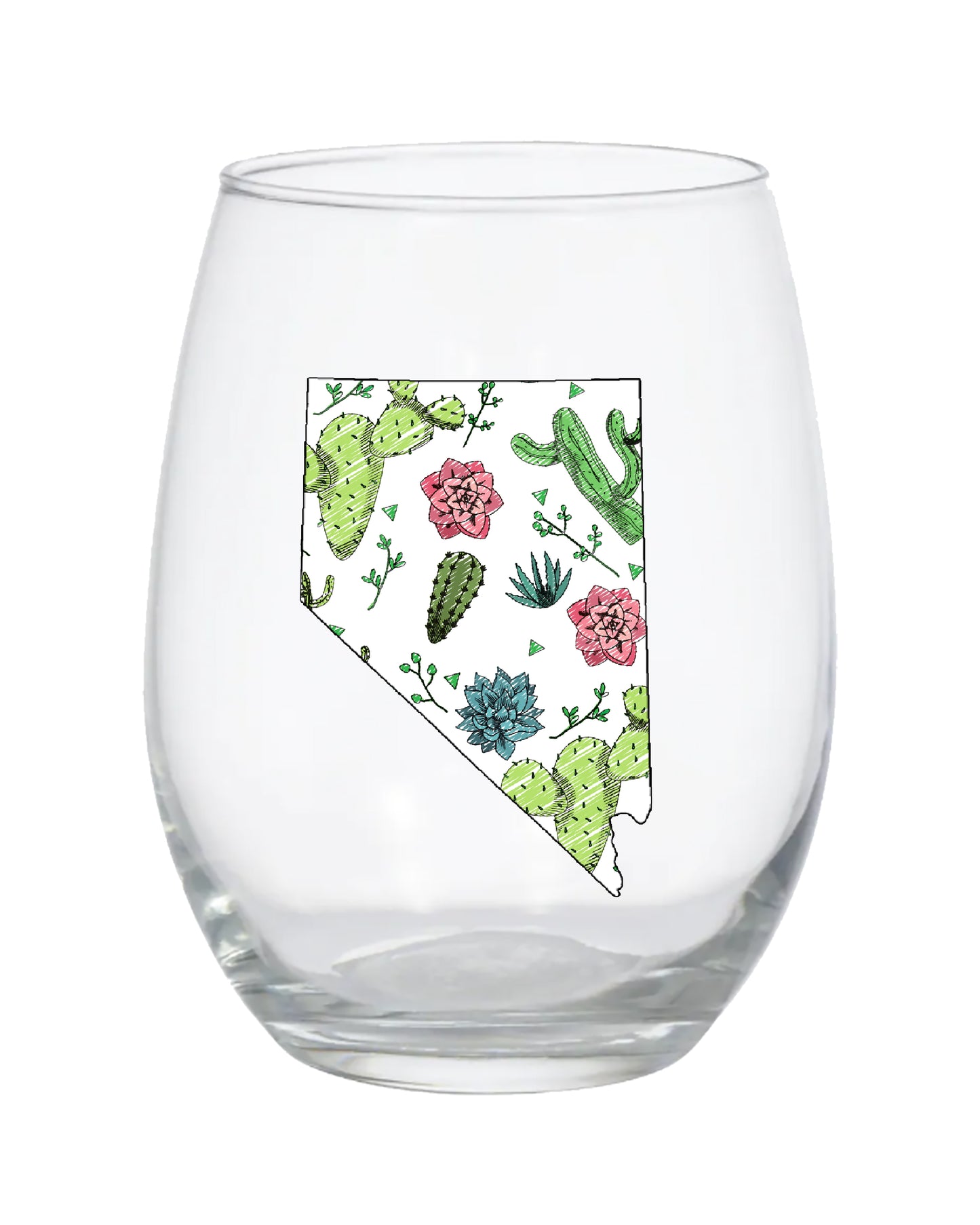 Nevada Cactus Wine Glass