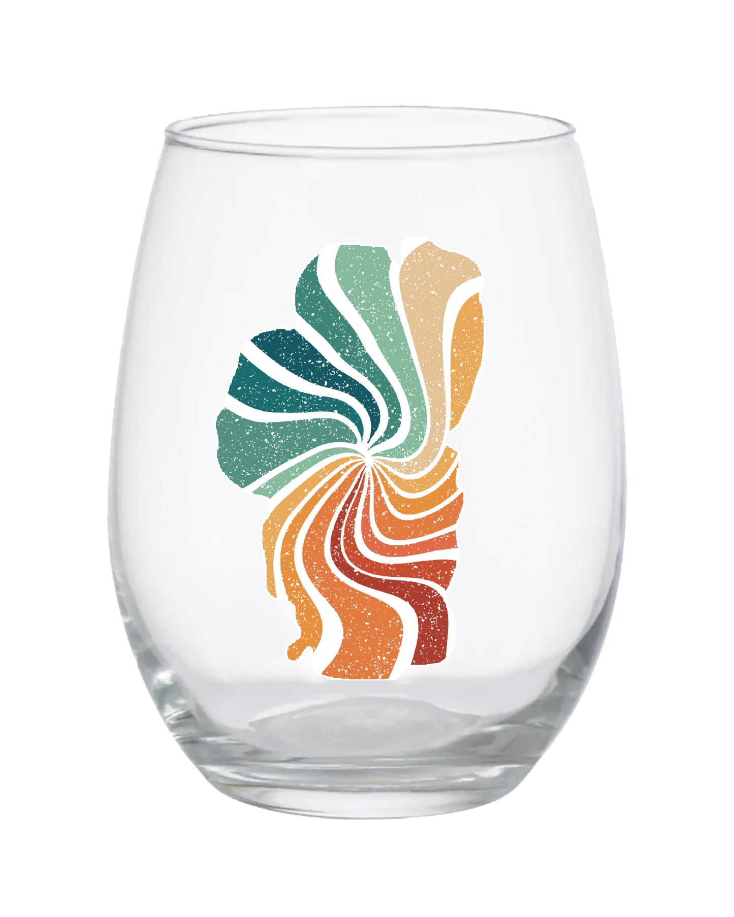 Retro Tahoe Stemless Wine Glass
