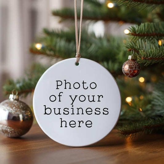 Custom Watercolor Business Ornament