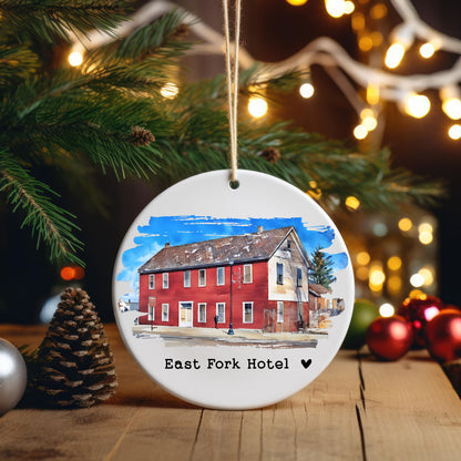 Custom Watercolor Business Ornament