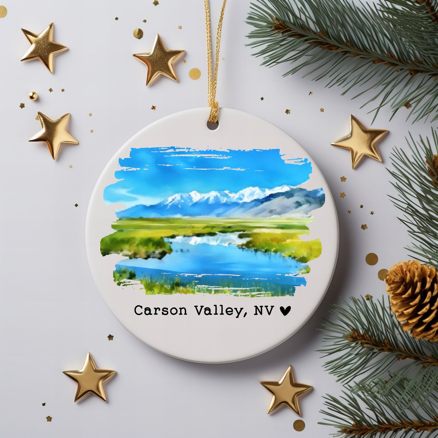 Carson Valley Nevada Photo Ornament