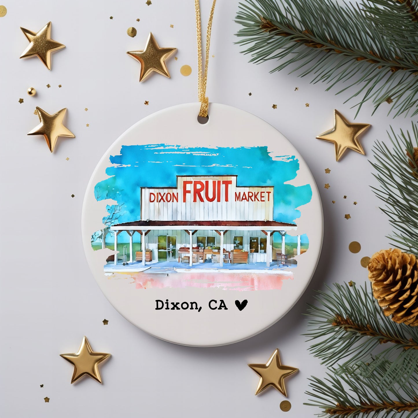 Dixon California Photo Ornament
