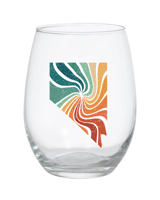 Nevada Retro Wine Glass