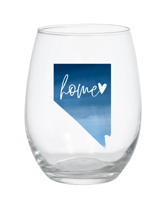 Nevada Blue Ombre Home Stemless Wine Glass