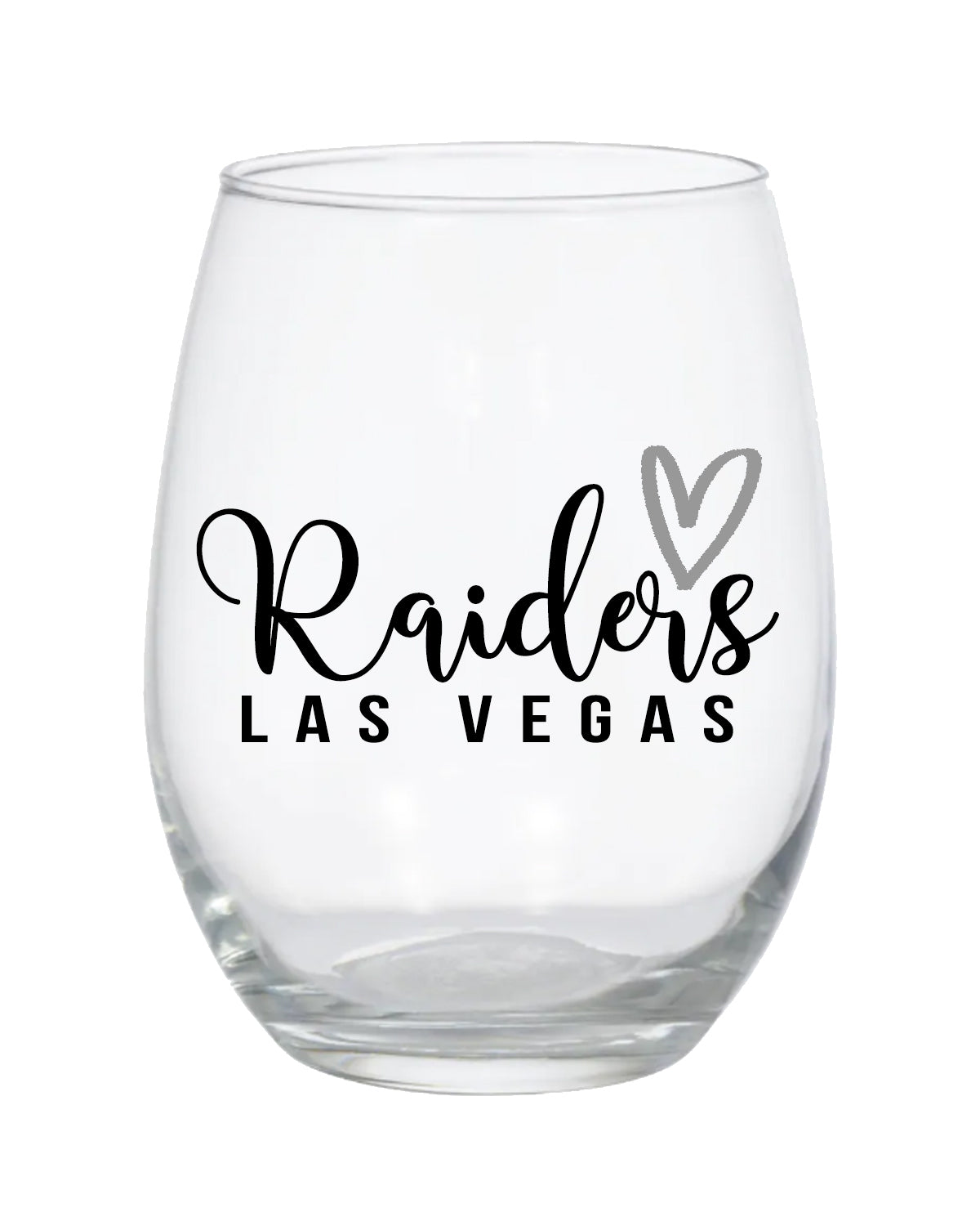 Las Vegas Raiders Stemless Wine Glass