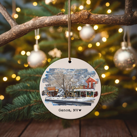 Custom Watercolor Photo Ornament