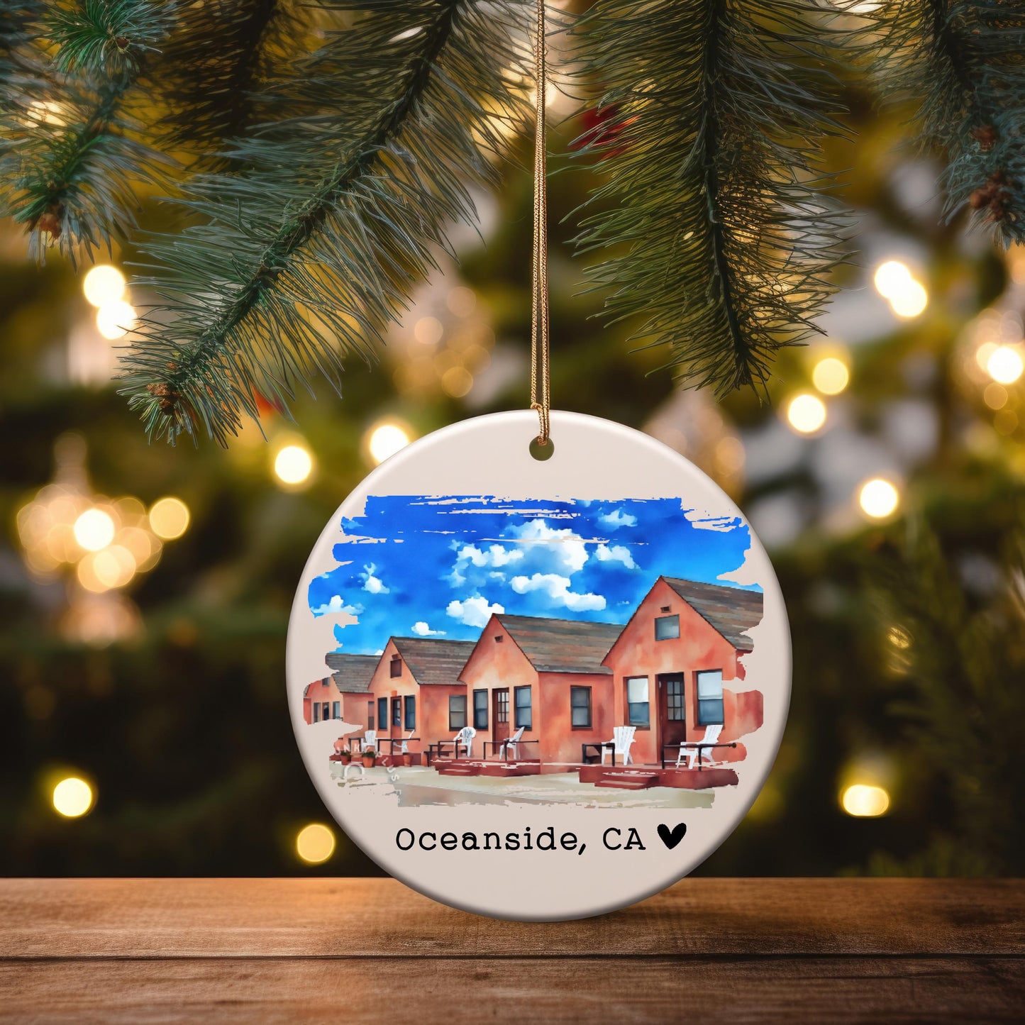 Custom Watercolor Photo Ornament