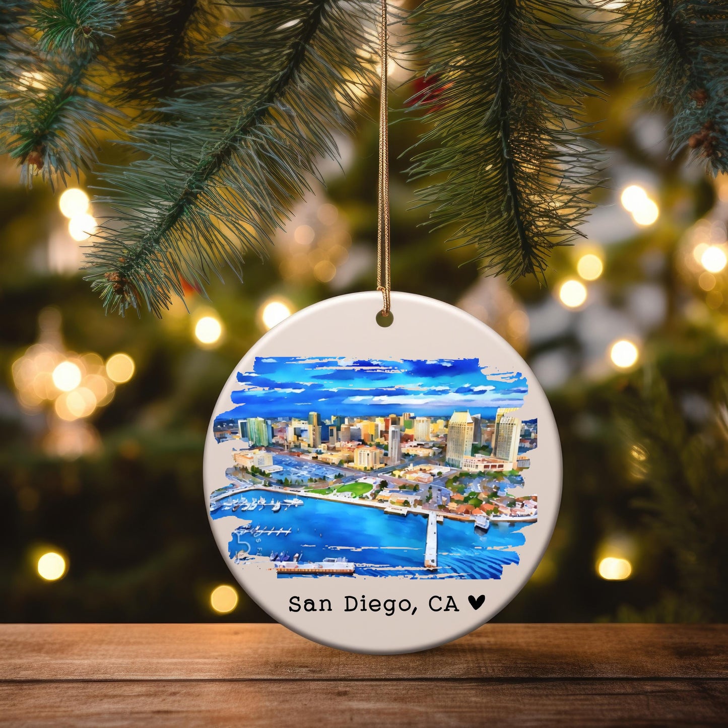 Custom Watercolor Ornament
